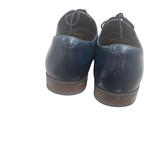 Stacy Adams Men's Blue Leather Dress Shoes Size 10.5 M Ballard Oxford Style - Picture 6 of 13